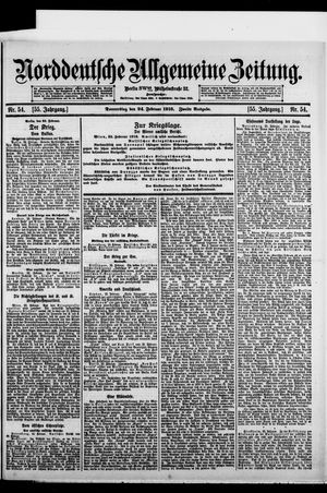 Norddeutsche allgemeine Zeitung on Feb 24, 1916