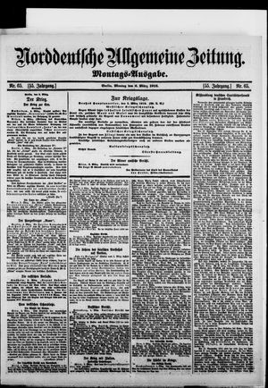 Norddeutsche allgemeine Zeitung on Mar 6, 1916