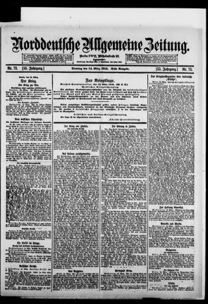 Norddeutsche allgemeine Zeitung on Mar 14, 1916