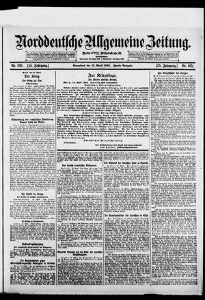 Norddeutsche allgemeine Zeitung vom 15.04.1916
