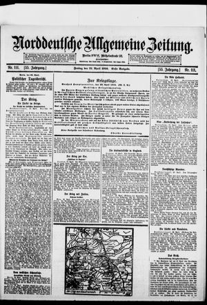 Norddeutsche allgemeine Zeitung vom 21.04.1916