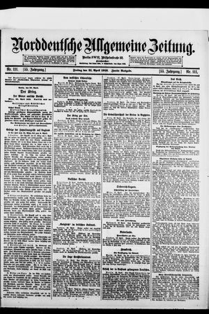 Norddeutsche allgemeine Zeitung vom 21.04.1916