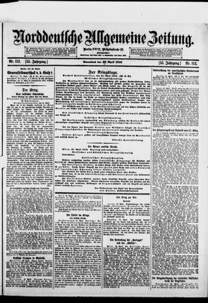 Norddeutsche allgemeine Zeitung vom 22.04.1916