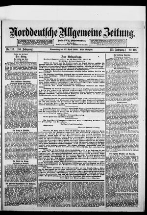 Norddeutsche allgemeine Zeitung vom 27.04.1916