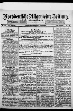 Norddeutsche allgemeine Zeitung vom 30.04.1916