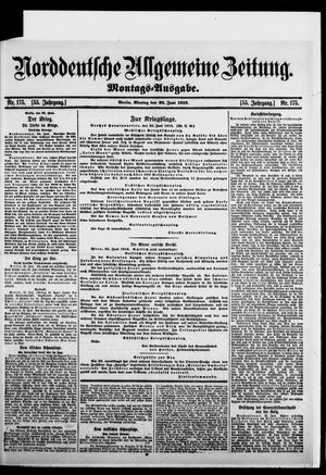 Norddeutsche allgemeine Zeitung vom 26.06.1916