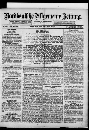 Norddeutsche allgemeine Zeitung vom 06.08.1916
