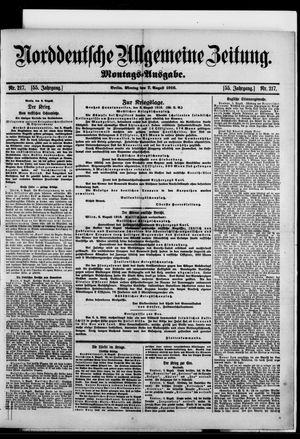 Norddeutsche allgemeine Zeitung vom 07.08.1916