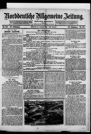 Norddeutsche allgemeine Zeitung vom 09.08.1916
