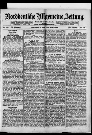 Norddeutsche allgemeine Zeitung on Aug 10, 1916