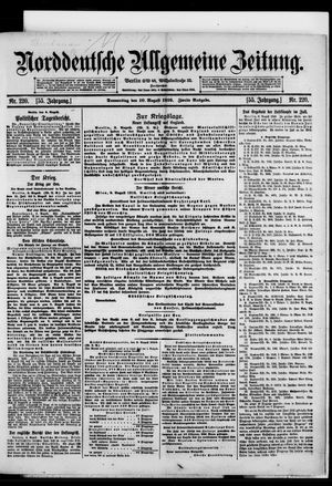 Norddeutsche allgemeine Zeitung vom 10.08.1916