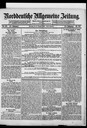 Norddeutsche allgemeine Zeitung vom 15.08.1916