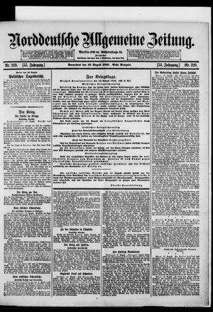 Norddeutsche allgemeine Zeitung vom 19.08.1916
