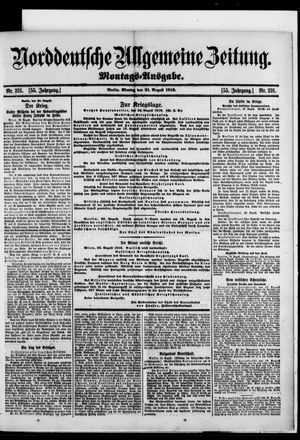 Norddeutsche allgemeine Zeitung vom 21.08.1916