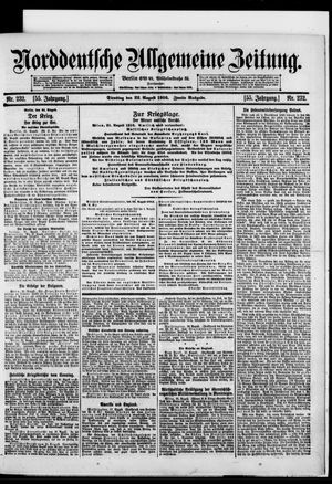 Norddeutsche allgemeine Zeitung vom 22.08.1916