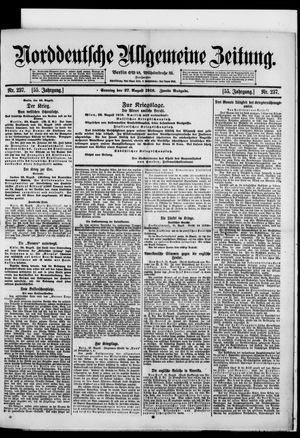 Norddeutsche allgemeine Zeitung vom 27.08.1916
