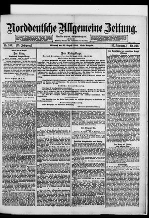 Norddeutsche allgemeine Zeitung vom 30.08.1916