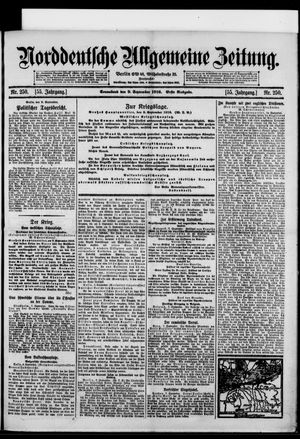 Norddeutsche allgemeine Zeitung vom 09.09.1916