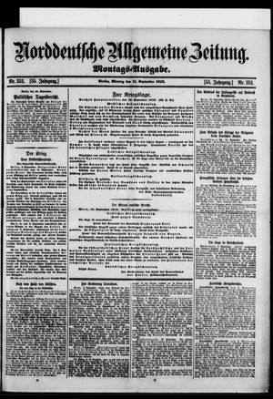 Norddeutsche allgemeine Zeitung vom 11.09.1916