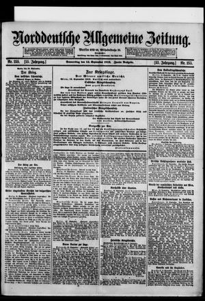 Norddeutsche allgemeine Zeitung vom 14.09.1916