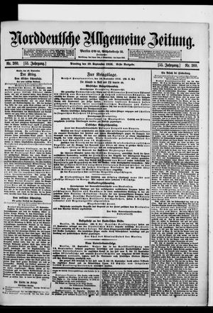Norddeutsche allgemeine Zeitung vom 19.09.1916