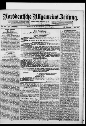 Norddeutsche allgemeine Zeitung vom 19.09.1916