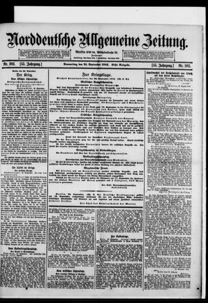 Norddeutsche allgemeine Zeitung vom 21.09.1916