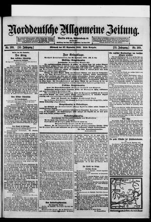 Norddeutsche allgemeine Zeitung vom 27.09.1916