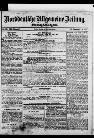 Norddeutsche allgemeine Zeitung vom 02.10.1916