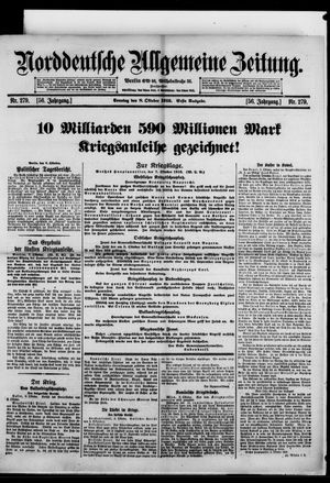 Norddeutsche allgemeine Zeitung on Oct 8, 1916