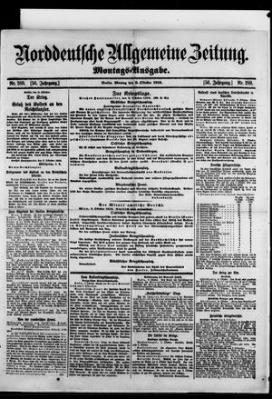 Norddeutsche allgemeine Zeitung vom 09.10.1916
