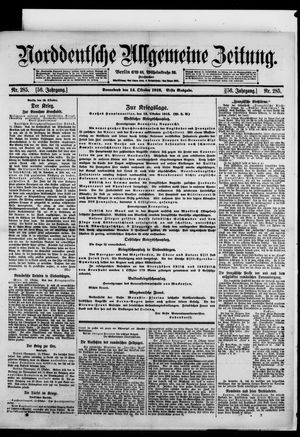 Norddeutsche allgemeine Zeitung vom 14.10.1916
