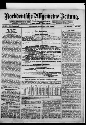 Norddeutsche allgemeine Zeitung on Oct 17, 1916