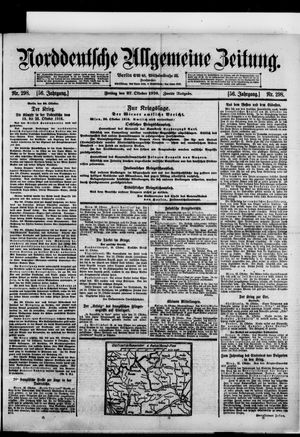 Norddeutsche allgemeine Zeitung on Oct 27, 1916