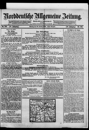 Norddeutsche allgemeine Zeitung vom 29.10.1916