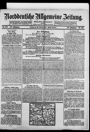 Norddeutsche allgemeine Zeitung vom 29.10.1916