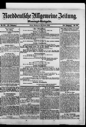 Norddeutsche allgemeine Zeitung vom 30.10.1916