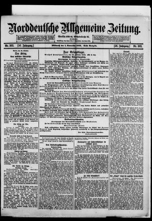 Norddeutsche allgemeine Zeitung vom 01.11.1916