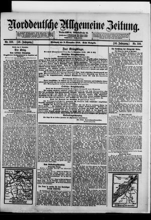 Norddeutsche allgemeine Zeitung vom 08.11.1916