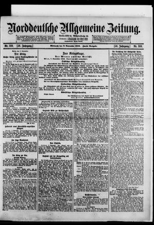 Norddeutsche allgemeine Zeitung vom 08.11.1916