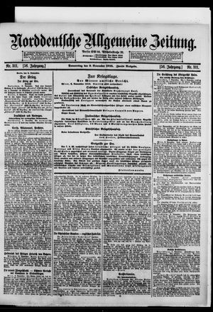 Norddeutsche allgemeine Zeitung on Nov 9, 1916