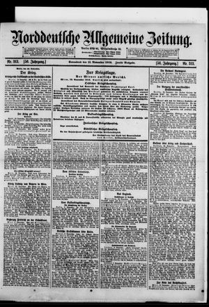 Norddeutsche allgemeine Zeitung vom 11.11.1916