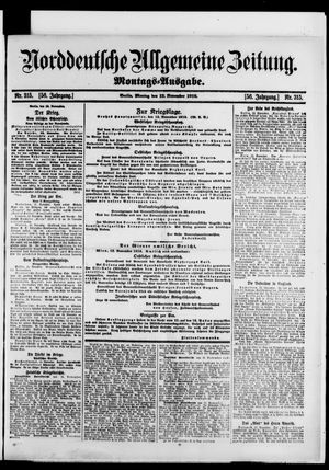 Norddeutsche allgemeine Zeitung vom 13.11.1916