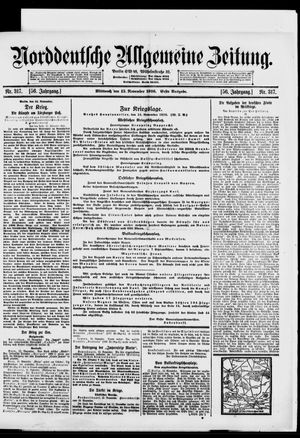 Norddeutsche allgemeine Zeitung vom 15.11.1916