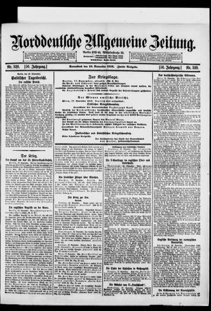 Norddeutsche allgemeine Zeitung vom 18.11.1916