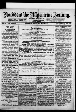 Norddeutsche allgemeine Zeitung vom 28.11.1916