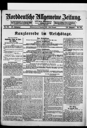 Norddeutsche allgemeine Zeitung on Dec 13, 1916