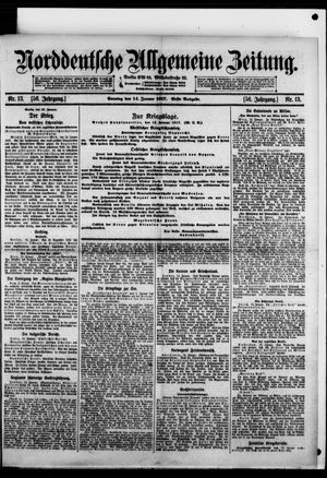Norddeutsche allgemeine Zeitung vom 14.01.1917