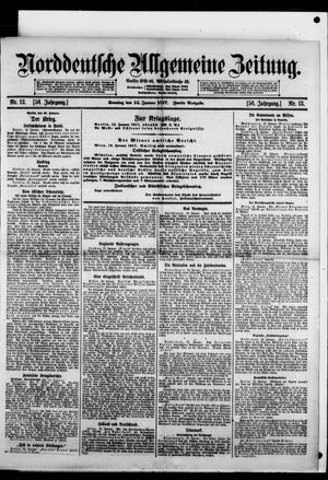 Norddeutsche allgemeine Zeitung vom 14.01.1917