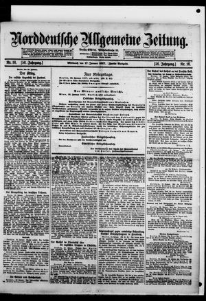 Norddeutsche allgemeine Zeitung vom 17.01.1917